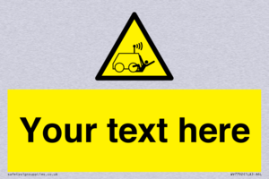 Custom warning run over by operator controlled machine